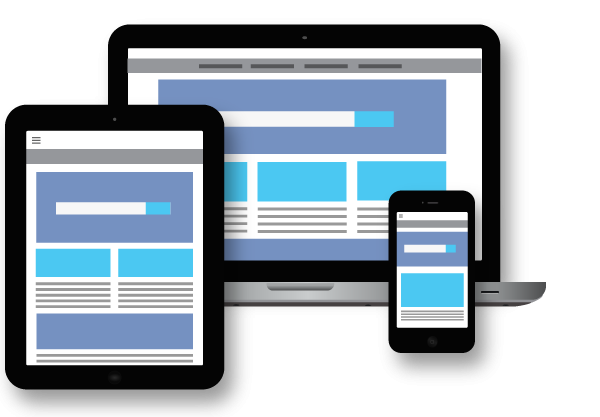 example image of how a smart responsive web site works