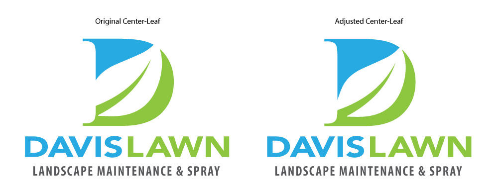 davis lawn logo adjustment