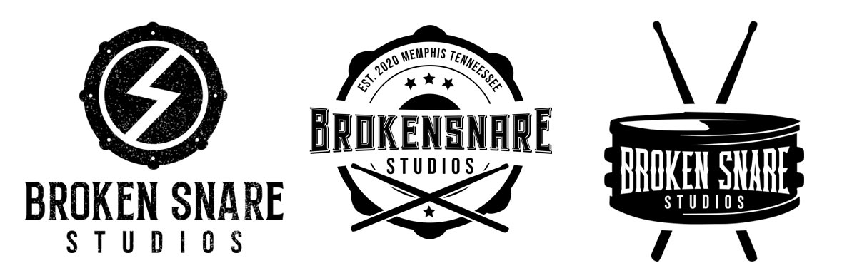 Broken Snare Studios logo comps
